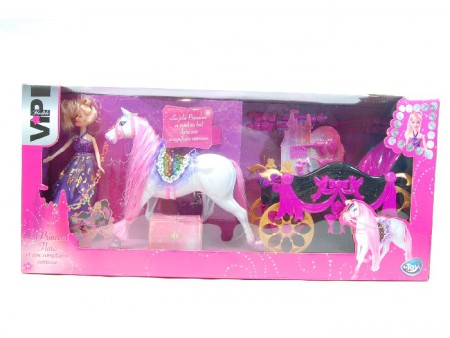 barbie avec carrosse +cheval 
